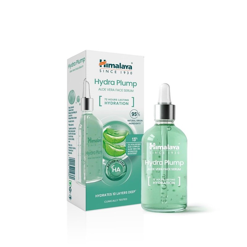 Himalaya Hydra Plump Aloe Vera Face Serum 15 ml | with 2% Hyaluronic Acid & Aloe Vera | Hydrates 10 Layers Deep | 72 Hour Hydration | Clinically Tested Hydrating Serum for Dewy Bouncy skin