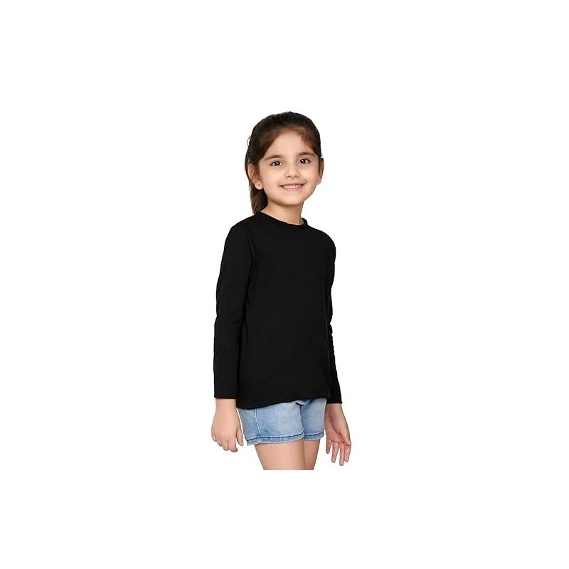 Nusyl Girls Full Sleeves T-Shirt for Kids | Cute Printed Casual Wear | Soft Cotton Blend | Comfortable Regular Fit | 2-16 Years | Multiple Colors