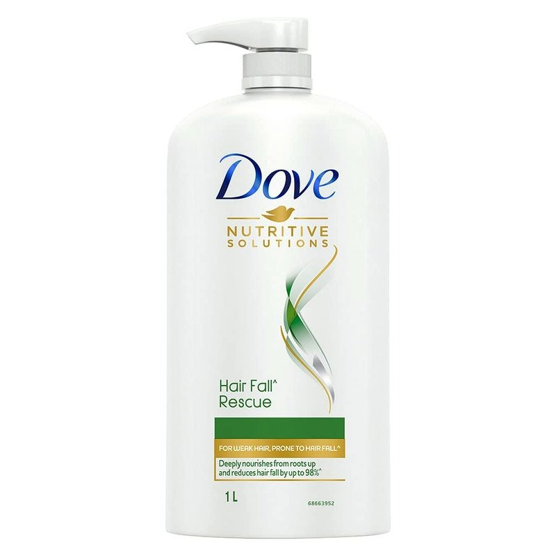 Dove Hair Fall Rescue Shampoo 1 L|| For Damaged Hair|| Hair Fall Control for Thicker Hair - Mild Daily Anti Hair Fall Shampoo for Men & Women