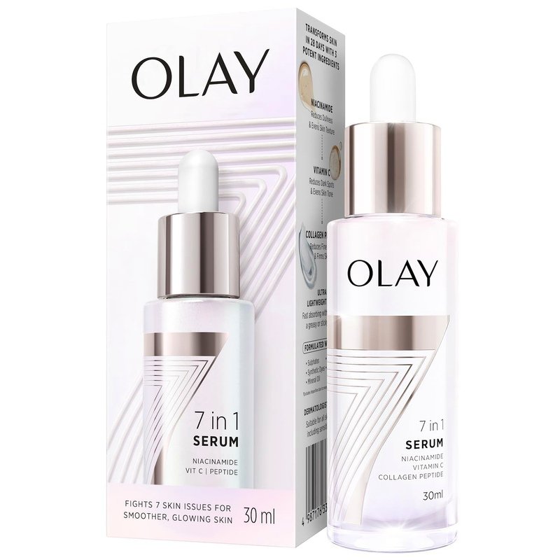 Olay 7in1 Ultralight Face Serum for Women - Fights 7 Signs of Aging, 30 ml