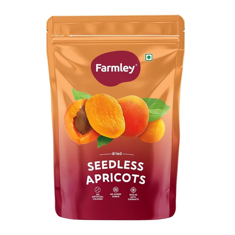 Farmley Premium Turkish Dried Apricots | 180g | Exotics Apricots Dry Fruits, Seedless Apricots, Khumani (Pack of 1)