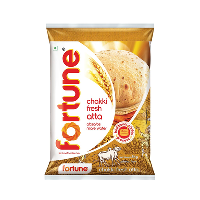 Fortune Chakki Fresh Atta, 5 kg, 100% Atta 0% Maida